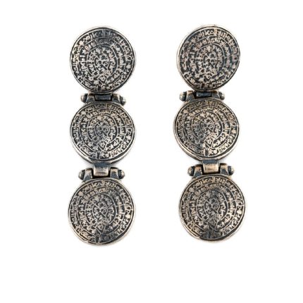 Phaistos Disk Dangle Earrings