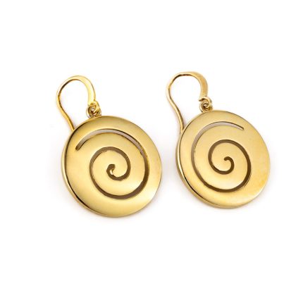 Sterling Silver Gold Plated Spiral Earrings