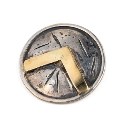 300 Spartans Shield Pendant - 14k Gold and Sterling silver