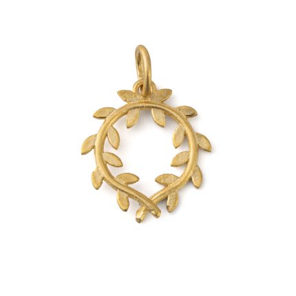 Olive Wreath Pendant - 14K Gold