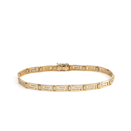 Meander Link Bracelet - 14K Yellow Gold
