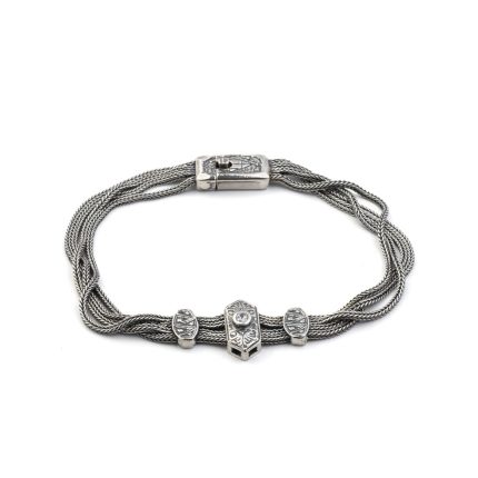 Byzantine Chain Bracelet - 925 Sterling Silver
