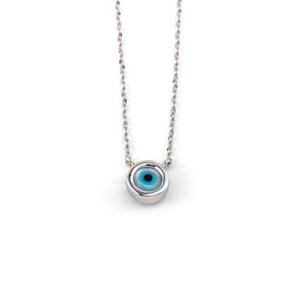 Sterling Silver Tiny Eye Necklace