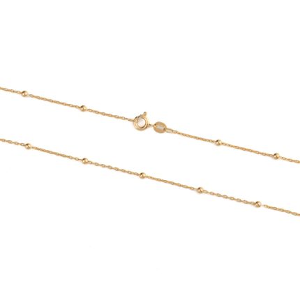 Satellite Chain 50 cm - 925 Sterling Silver and Gold Plated
