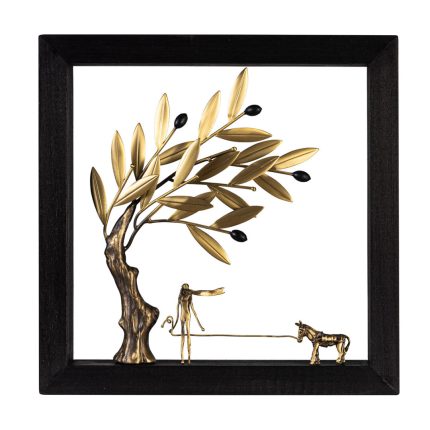 In the village – Wood Art Frame 25X25cm