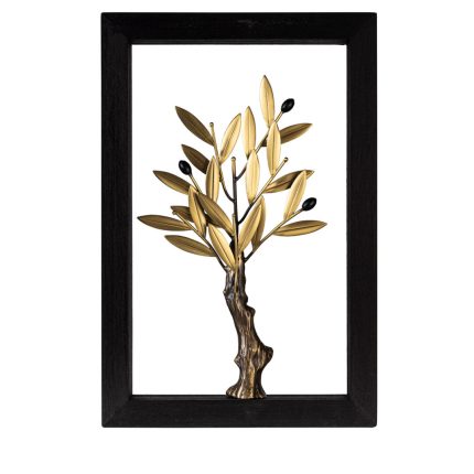 Bronze Olive Tree - Wood Frame