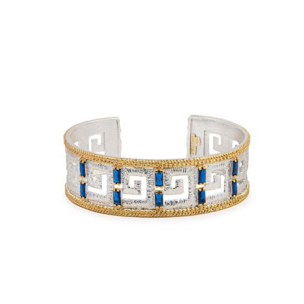 Greek Key Lace Cuff Bracelet