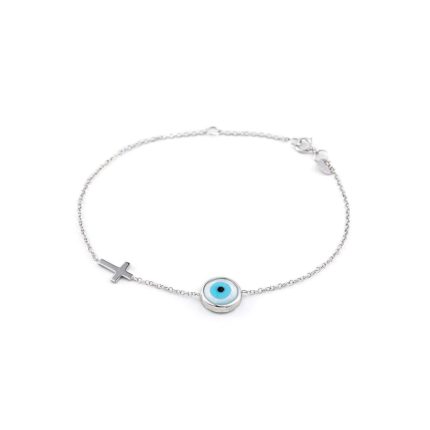 Eye Bracelet in 9K Gold with Cross