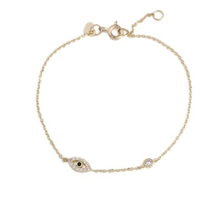 Evil Eye Zircon Bracelet - 9K Gold