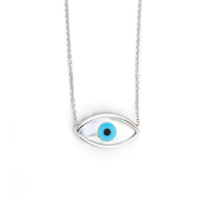 Evil Eye Pendant Necklace – 925 Sterling Silver