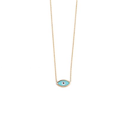 Evil Eye Gold Necklace - 9K