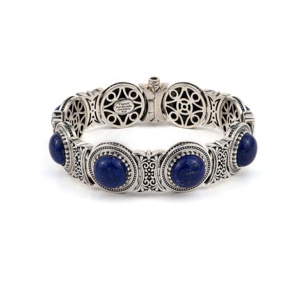 Lapis Lazuli Link Bracelet – Sterling Silver Yianni Jewelry