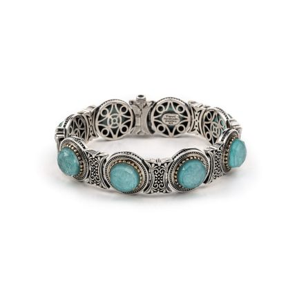 Amazonite Doublet Bracelet – Sterling Silver Yianni Jewelry