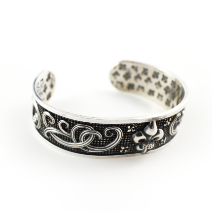 Fleur De Lis Cuff Bracelet – Sterling Silver Yianni Jewelry