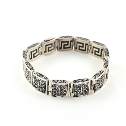 Meander Link Bracelet – 925 Sterling Silver – Yianni Jewelry