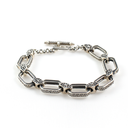 Meander Link Bracelet – 925 Sterling Silver – Yianni Jewelry