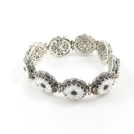 Byzantine Mother Of Pearl Bracelet  – Sterling Silver Yianni Jewelry