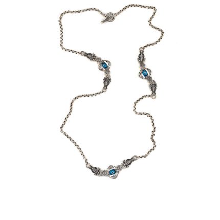 Evil Eye Necklace Sterling Silver - Yianni Jewelry