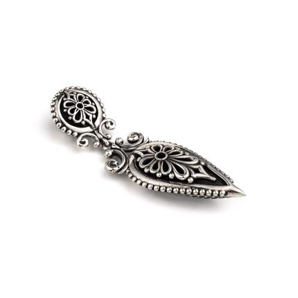 Anthemion Drop Pendant Sterling Silver - Yianni Jewelry