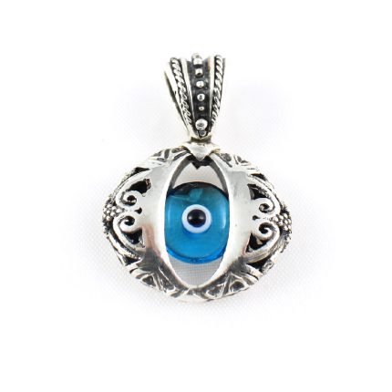 Byzantine Evil Eye Pendant - 925 Sterling Silver Yianni Jewelry