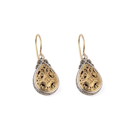 Mediterranean Drop Earrings in 18K Gold and Sterling Silver