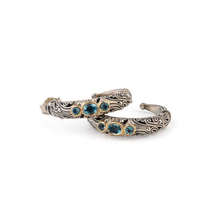 Kynthia Hoops Earrings in 18K Gold and Sterling Silver