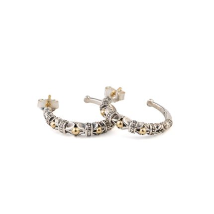 Kassandra Hoops earrings in 18K Gold and Sterling Silver