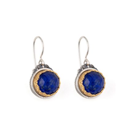 Gerochristo - Iris Earrings in Sterling Silver with Lapis Gemstone
