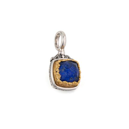 Gerochristo – Iris square pendant in Sterling Silver with Lapis