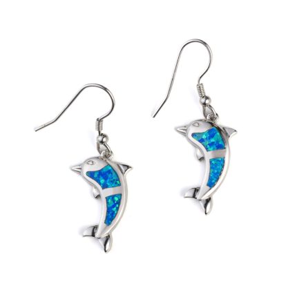 Dolphin Opal Earrings - 925 Sterling Silver