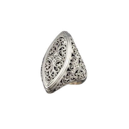 Gerochristo - Mediterranean Marquise shape Ring in Sterling Silver