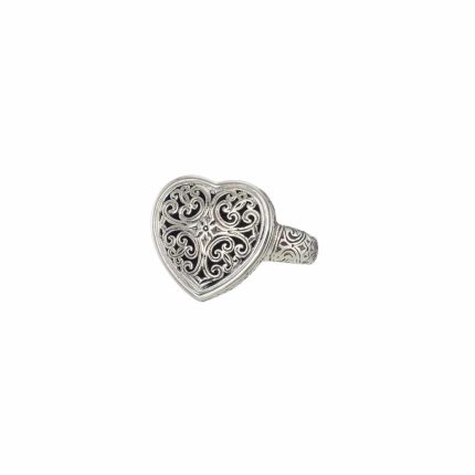 Mediterranean heart Ring in Sterling Silver