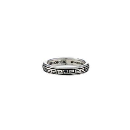 Gerochristo - Meander band ring in Sterling Silver