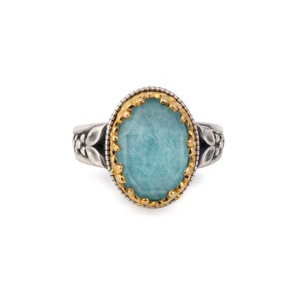 Gerochristo – Dione ring with Amazonite in sterling silver
