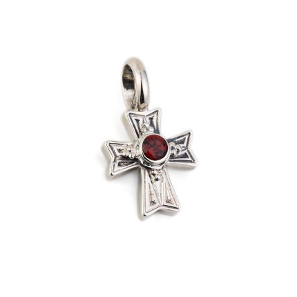Gerochristo – Cross 925 Sterling Silver with Garnet