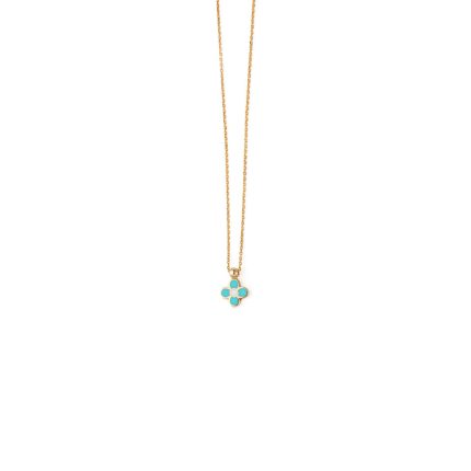Cross Necklace with Enamel – 14K Gold