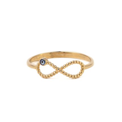 Eye Infinity Ring – 14K Yellow Gold