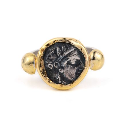 Goddess Athena Ring - 14K Gold and Sterling Silver