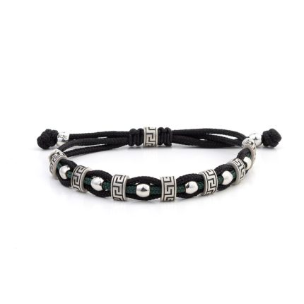 Cord Bracelet with Greek Key Motif