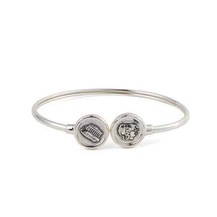 Athena Coin Cuff Bracelet in Sterling Silver