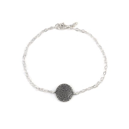 Phaistos Disc Chain Bracelet - 925 Sterling Silver