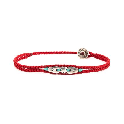 Babylonia Bracelet Hope and Love Red - Sterling Silver