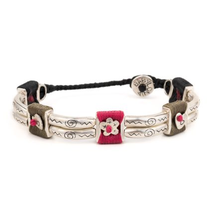 Babylonia Bracelet Love N Peace Black – 935 Sterling Silver