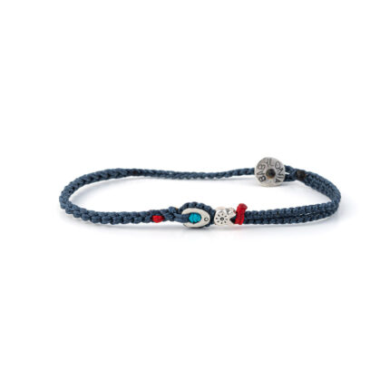 Babylonia Bracelet Positive Vibes Blue Jean – Sterling Silver