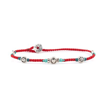 Babylonia Bracelet Trust and Love Red - Sterling Silver