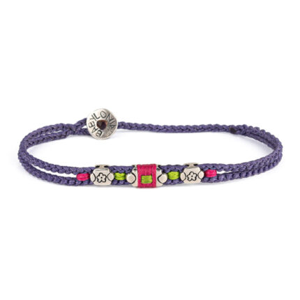 Babylonia Bracelet Purple Flowers – 935 Sterling Silver
