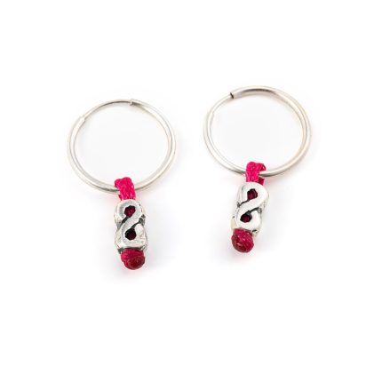 Babylonia Earrings Infinity Fuchsia – 935 Sterling Silver