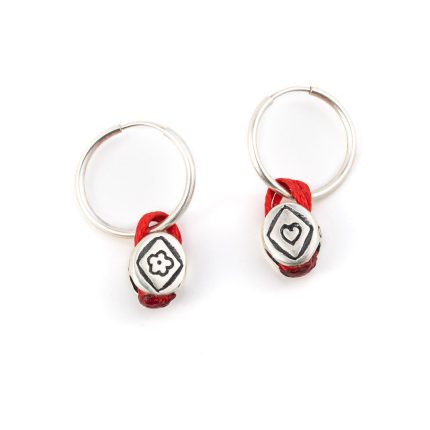 Babylonia Earrings Love and Trust Red – 935 Sterling Silver