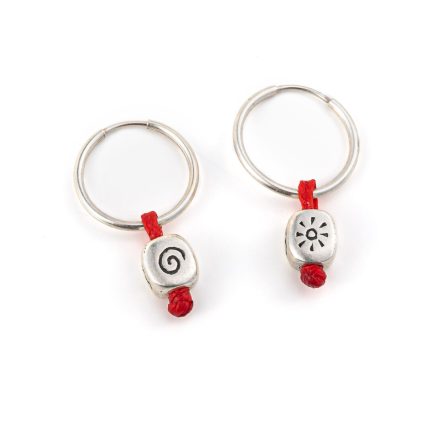 Babylonia Earrings Soul and Optimism Red – 935 Sterling Silver