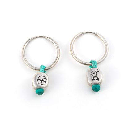 Babylonia Earrings Adaptability and Peace Aqua – 935 Sterling Silver